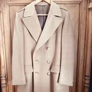 Men's Double-Breasted Wool Overcoat